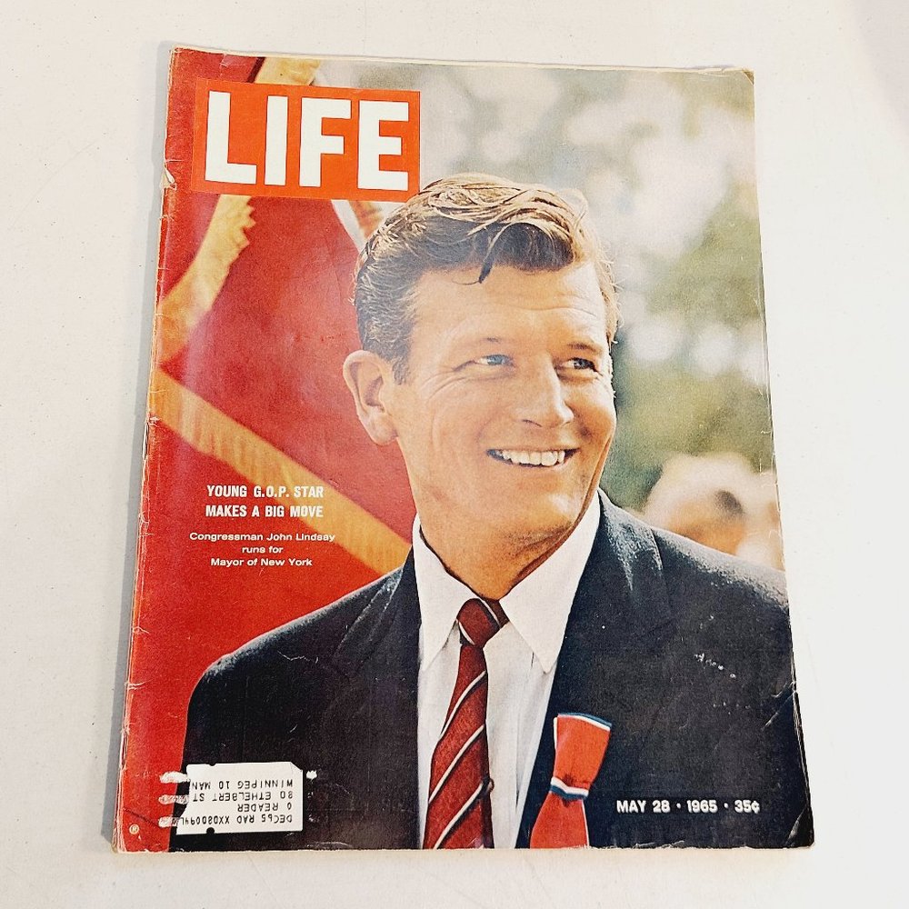 Vtg LIFE Magazine May 28, 1965 -  John Lindsay runs for mayor of New York